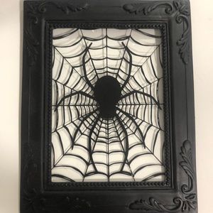 Glass spider wall art